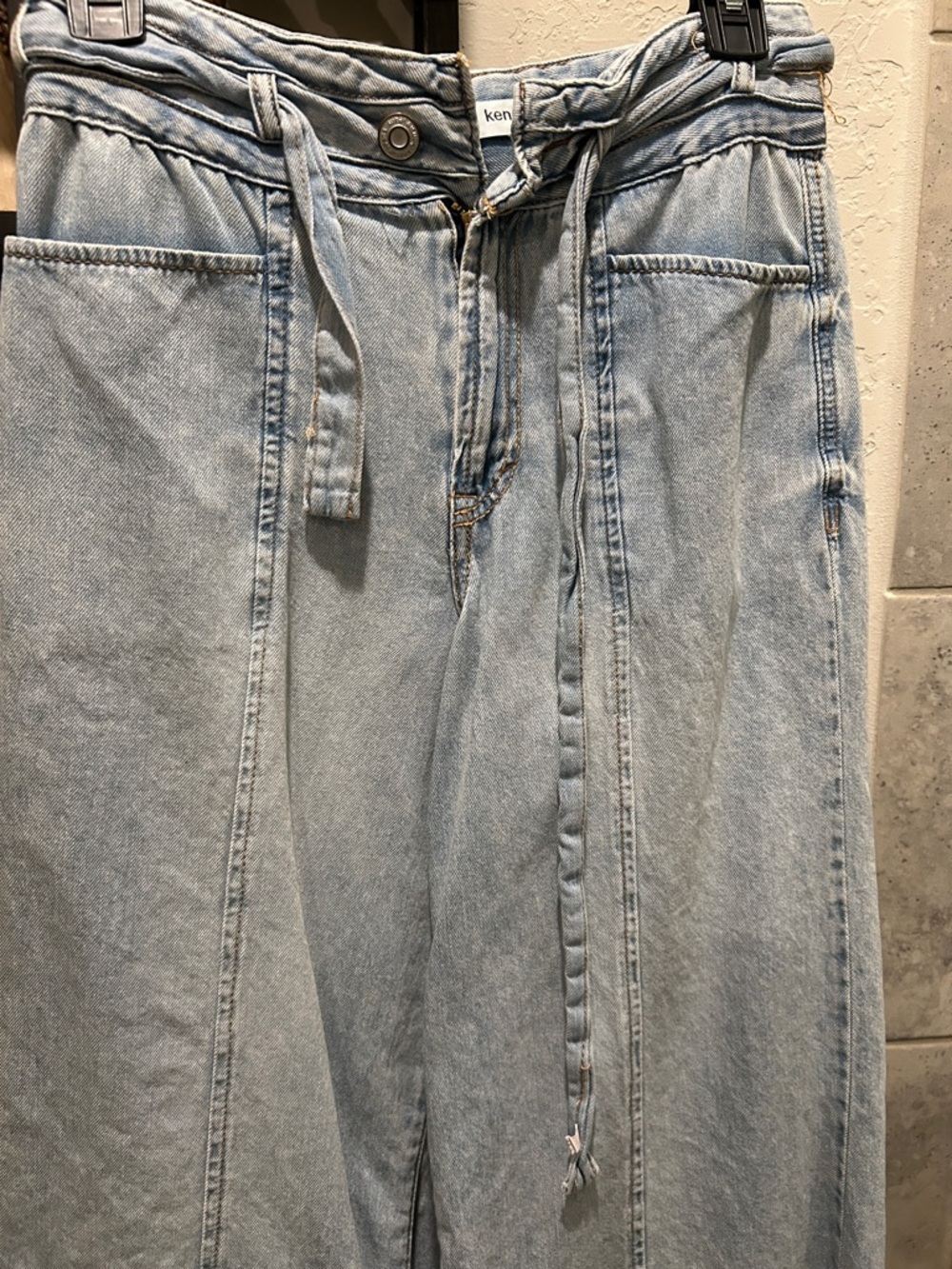 Kensie Light Wash Blue Wide Leg Jeans